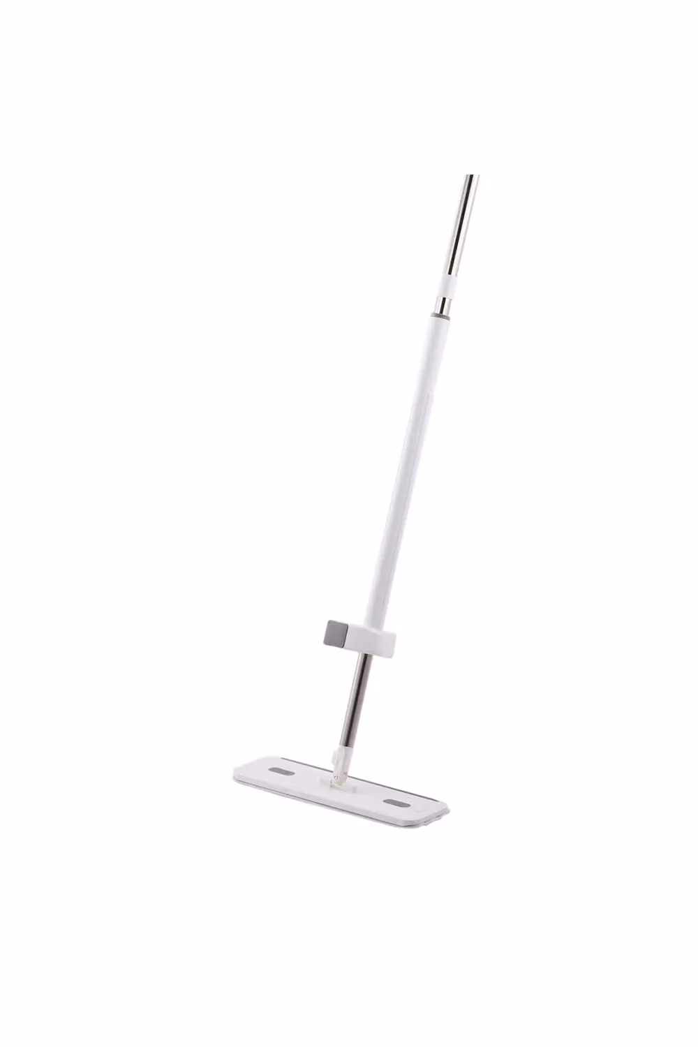 H&O Direct Hands-free Wet and Dry Dual-use Mop in Grey with Microfibre and Stainless Steel Wall-mountable Design – 2