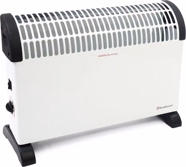 Rediffusion 2000 Watt Freestanding Convector Heater in White with Thermostat and Safety Protection