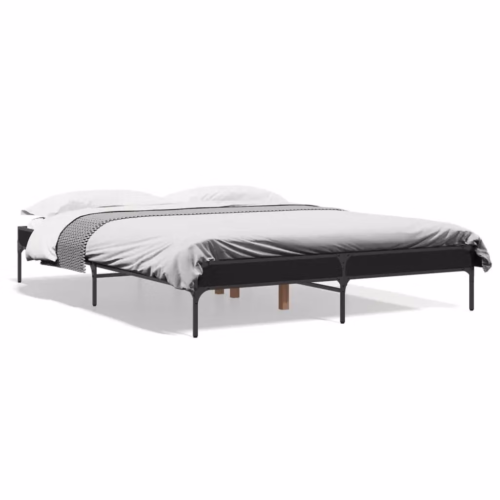 Berkfield Home Bed Frame in Black, W/D/H: 140 x 200 cm – 2