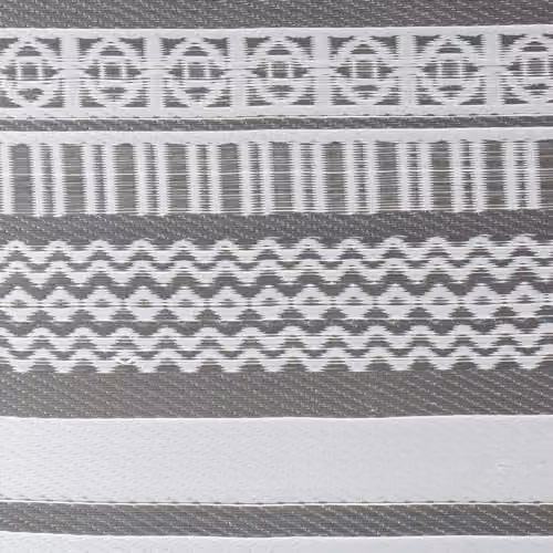 Charles Bentley Geometric Striped Woven Outdoor Garden Rug, Grey and Black, W/D: 170 x 120 cm – 4