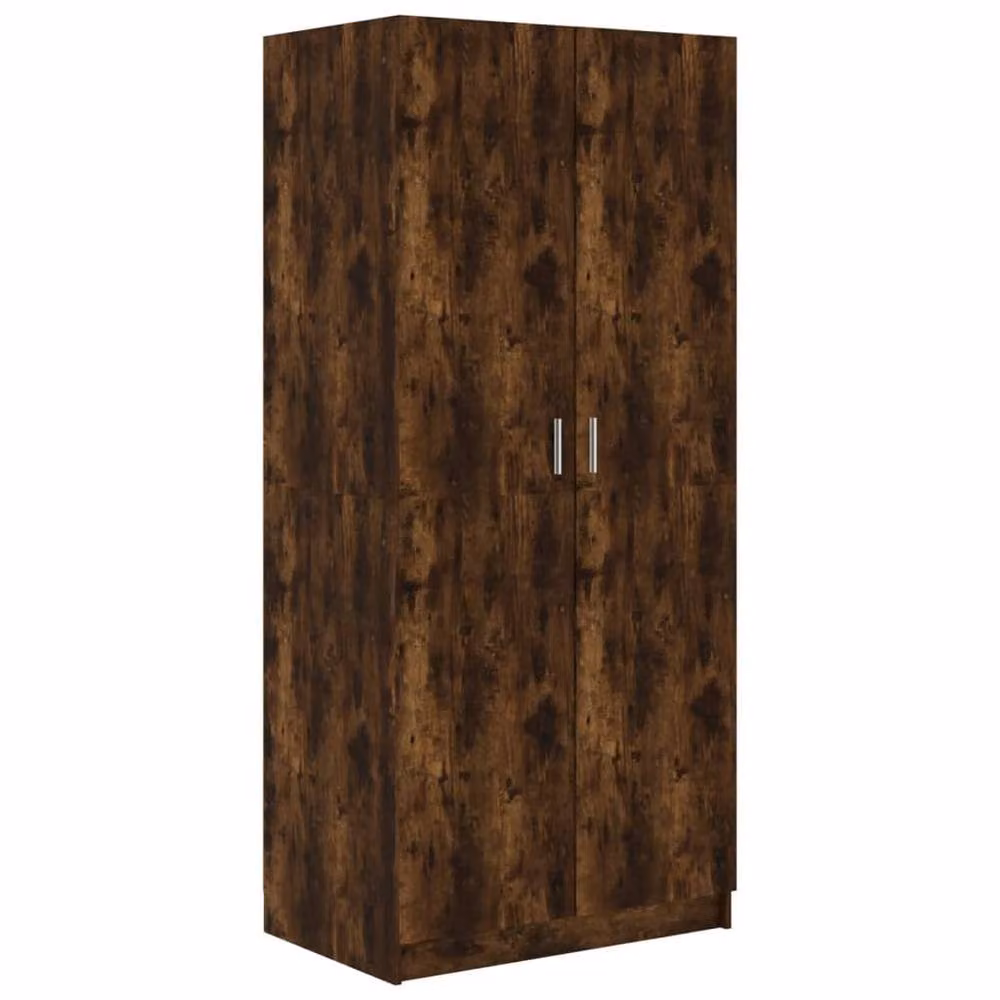 Berkfield Home Smoked Oak Wardrobe in Brown, W/D/H: 80 x 50 x 180 cm – 3