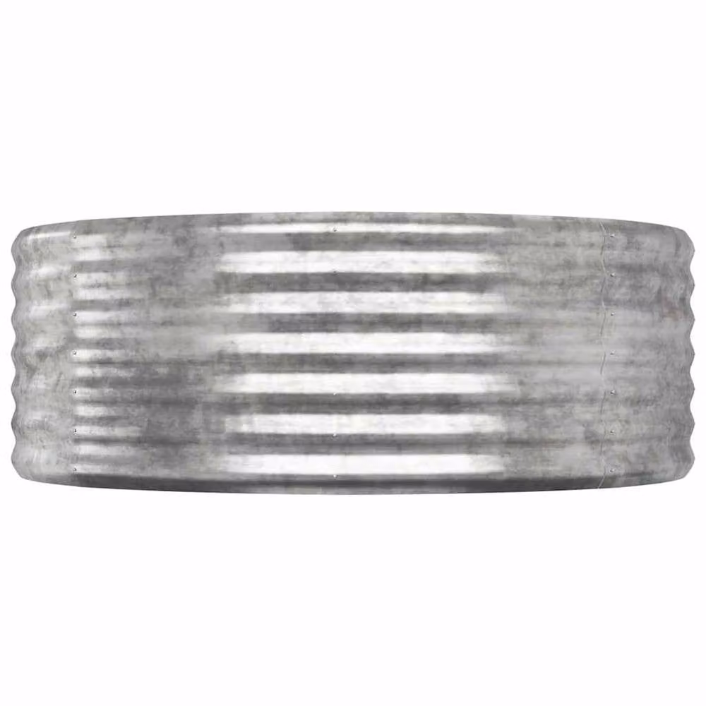 Berkfield Home Garden Powder-coated Steel Raised Bed in Silver, W/D/H: 100 x 100 x 36 cm – 3