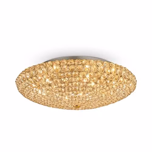 Ideal Lux King PL9 Gold Suspended Pendant Light with G9 Bulbs