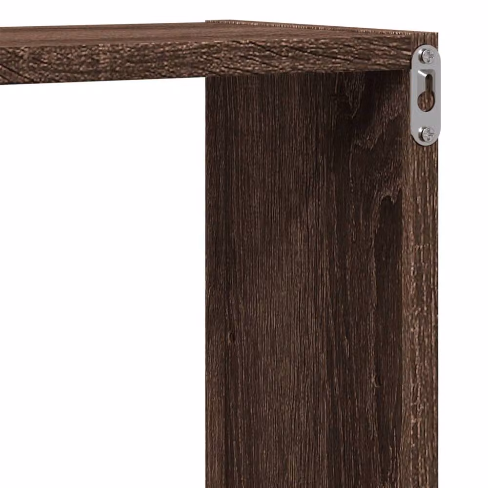 Berkfield Home Wall Mounted Shelf in Brown Oak, W/D/H: 96 x 18 x 60 cm – 5