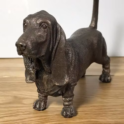 Animal Crackers Basset Hound Dog Figurine in Bronze – 5
