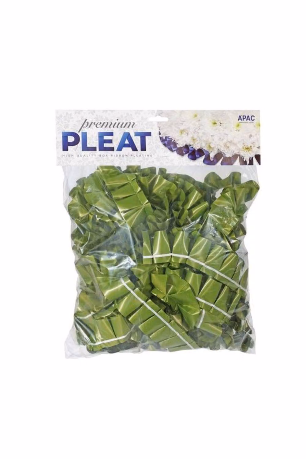 KDMD Premium Moss Green Pleat Ribbon, Width: 5 cm, Length: 30 m – 2
