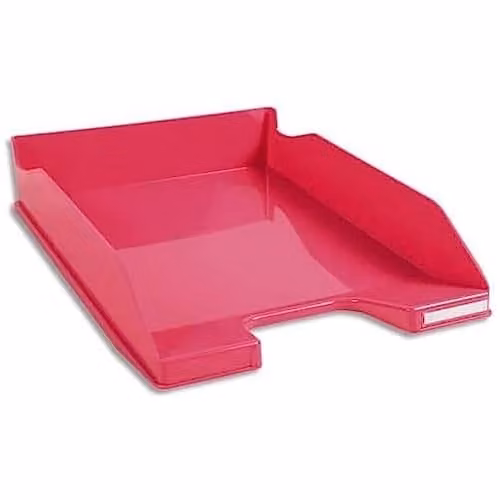 Exacompta Midi Letter Tray Combo in Pink Glossy Plastic for A4 Documents