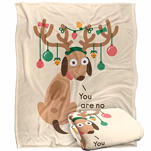 David Olenick Misplaced Loyalty Silky Touch Super Soft Fleece Throw Blanket in White, W/D/H: 152 x 127 cm