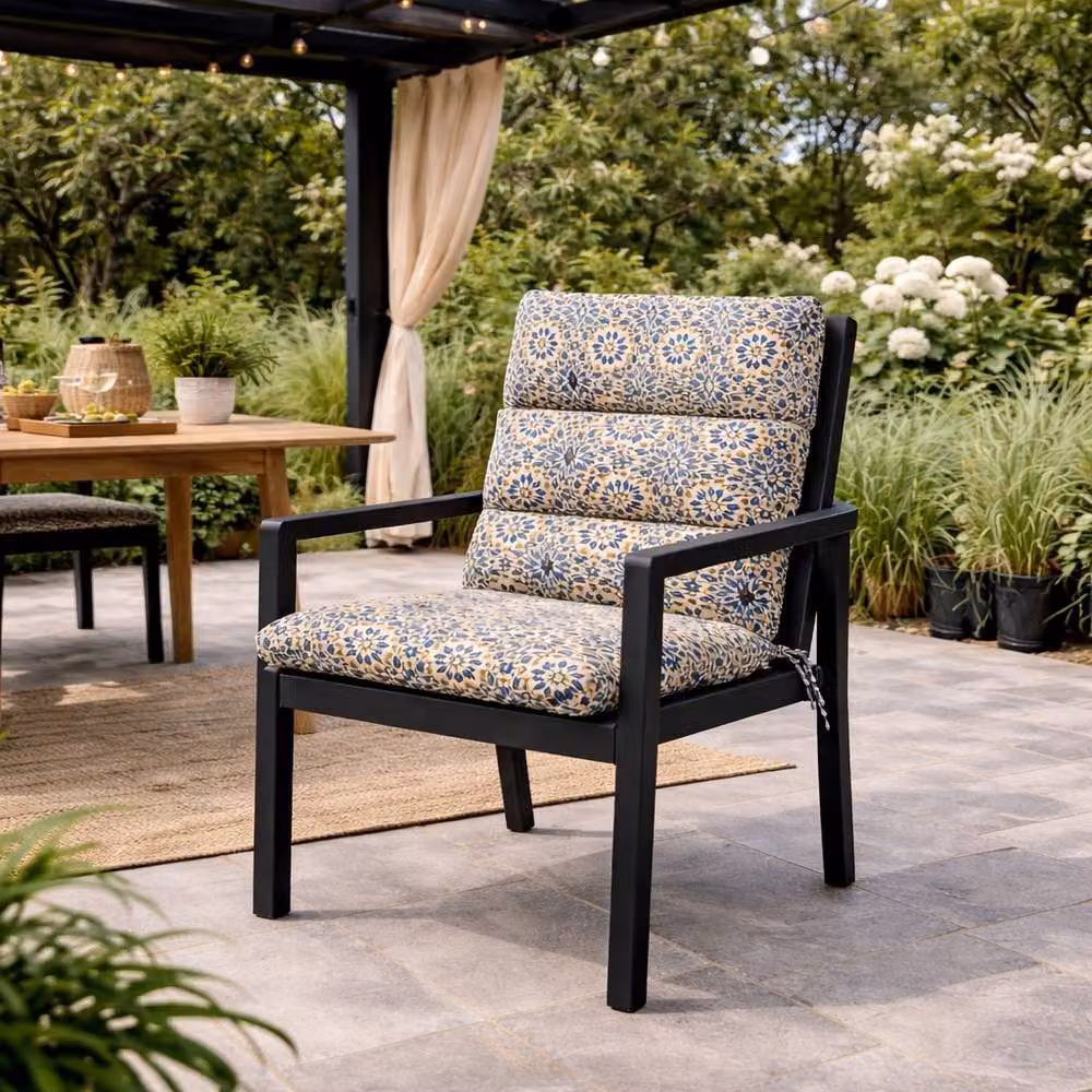 Gardenwize Pack of 2 Casablanca Full Length Outdoor Seat Cushions in Multicolour – 3