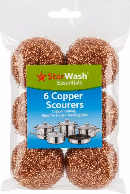 Bedsland Copper Steel Scourers, 6-Pack, Brown