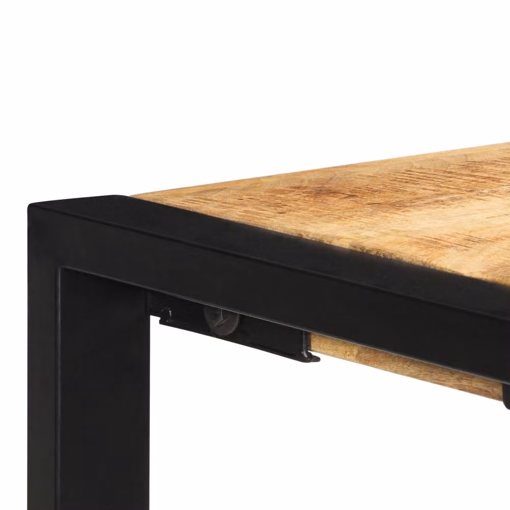 Berkfield Home Industrial Mango Wood Console Table in Brown, W/D/H: 110 x 35 x 76 cm – 2