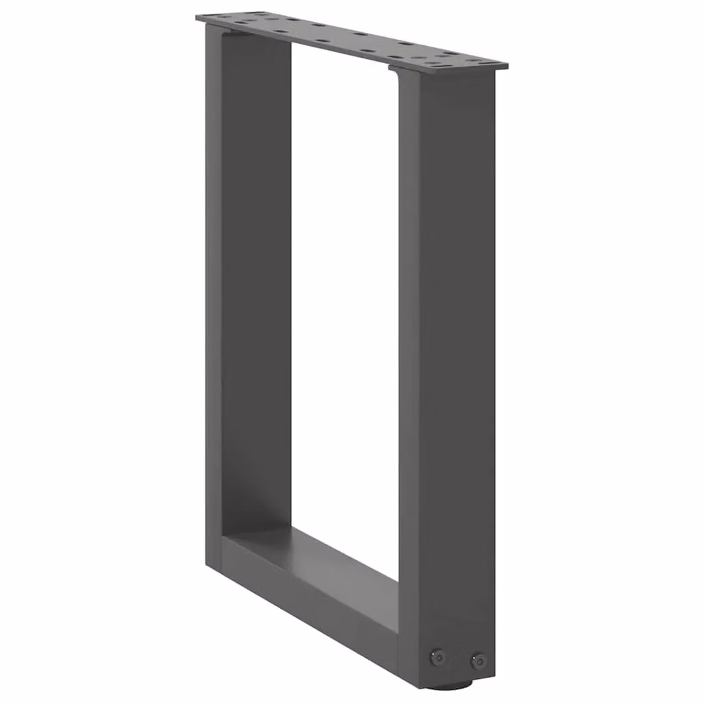 Berkfield Home U-Shaped Steel Coffee Table Legs, 2 Pieces, Anthracite Black, W: 28 cm, H: 42-43 cm – 3