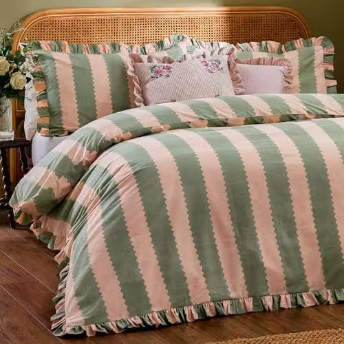 Riva Home Pink Floral Country House Square Linen and Polyester Cushion W/H: 50 x 50 cm – 2