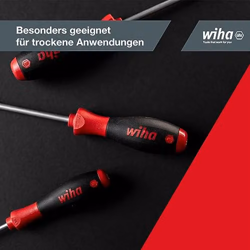 Wiha SoftFinish 5 Piece Hex Nut Driver Set in Red and Multicolour