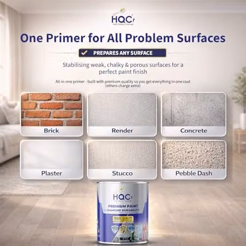 HQC Paints Solvent Based Stabilising Primer in Transparent, 5 l – 4