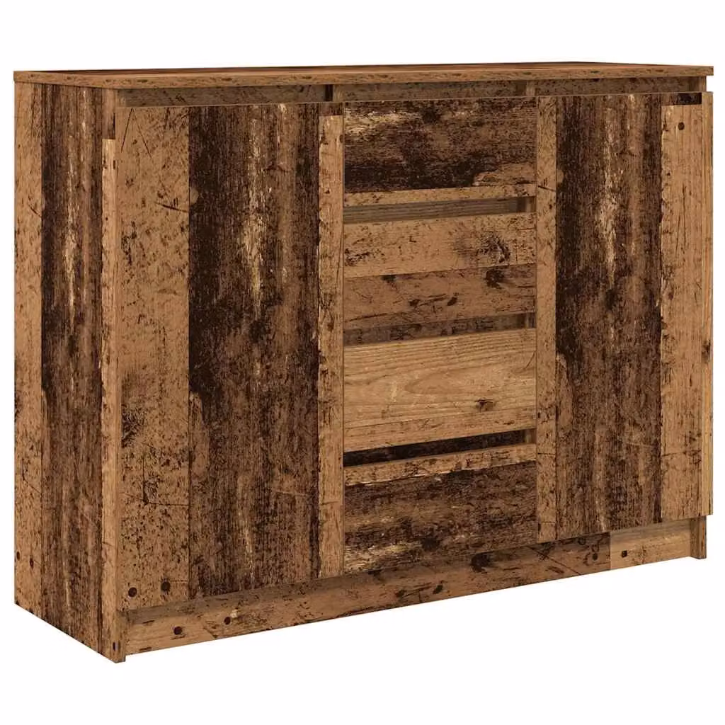 Berkfield Home Rustic Sideboard with Drawers in Brown, W/D/H: 100.5 x 35 x 76 cm – 2