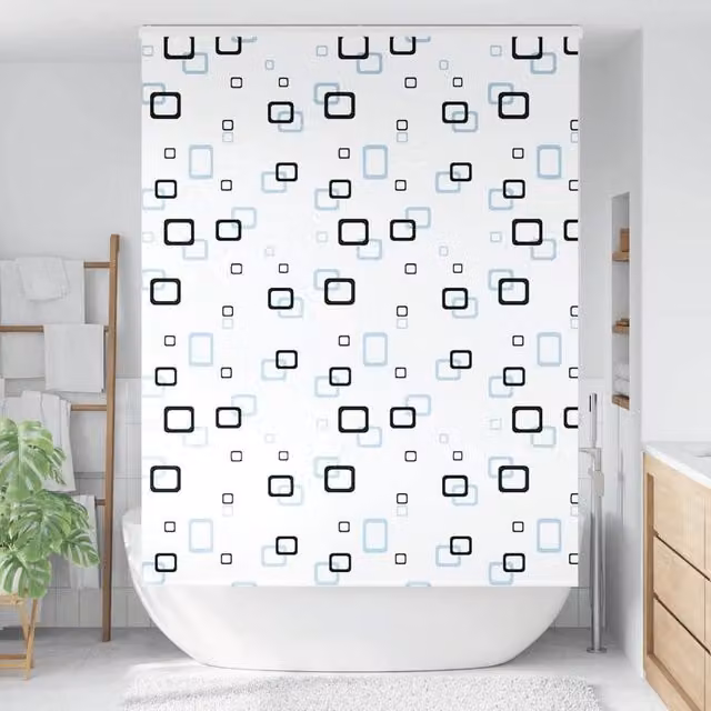 Berkfield Home White Opaque Shower Roller Blind with Cassette, W/H: 150 x 240 cm