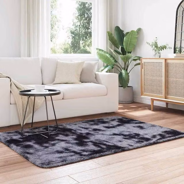 Berkfield Home NAVARRA Shaggy High Pile Rug, Dark Grey, W: 120 cm, D: 170 cm