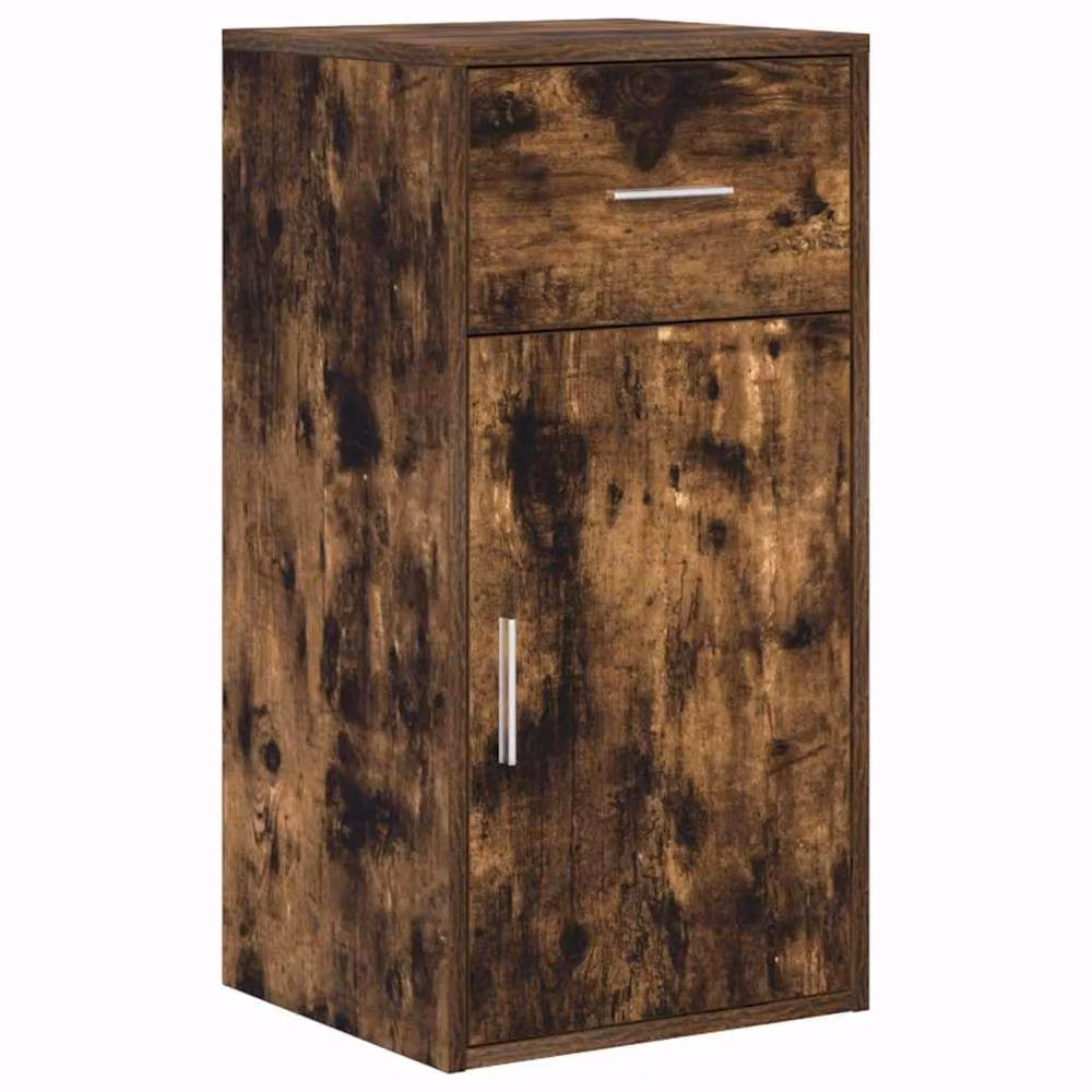 Berkfield Home Smoked Oak Rustic Storage Cabinet in Brown – 2