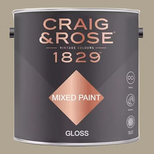 Craig & Rose 1829 Gloss Olive Green Paint Stop, 2.5 l