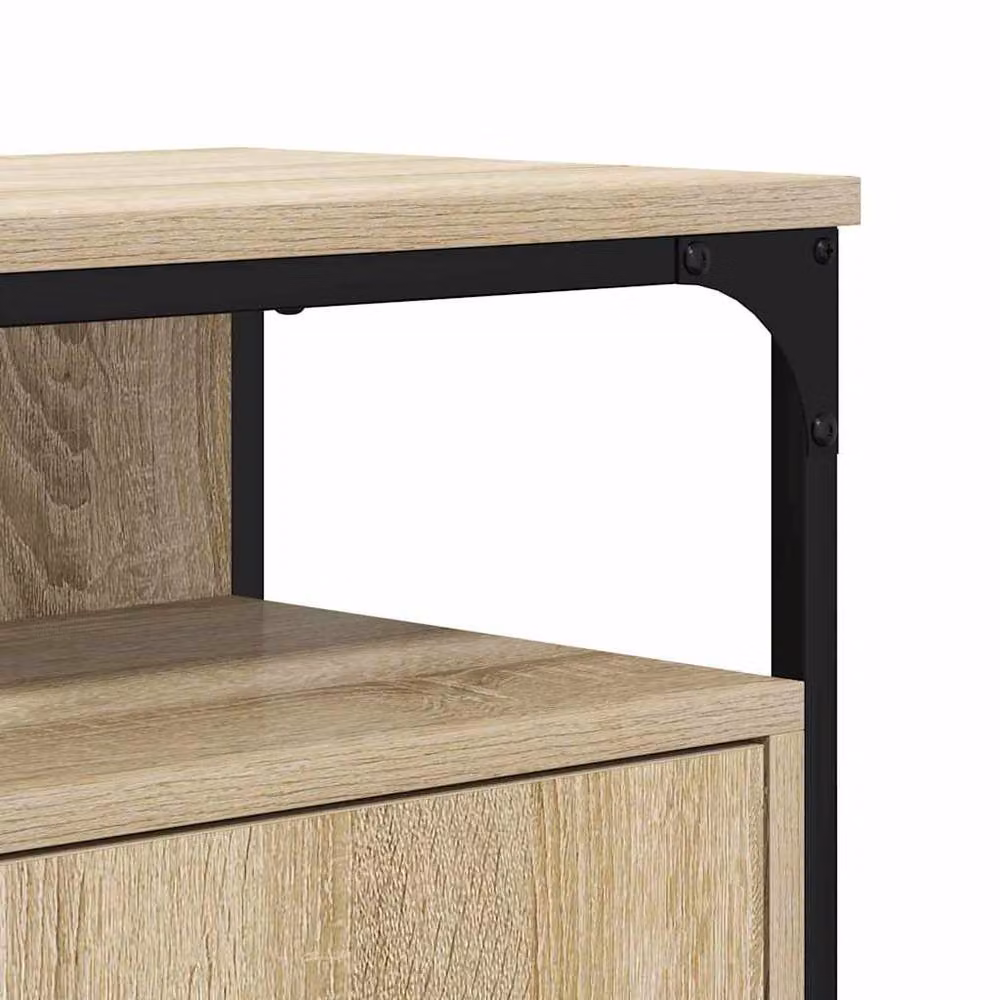 Berkfield Home Elegant Bathroom Sink Cabinet in Sonoma Oak, Light Tan, W/D/H: 80 x 30 x 60 cm – 4