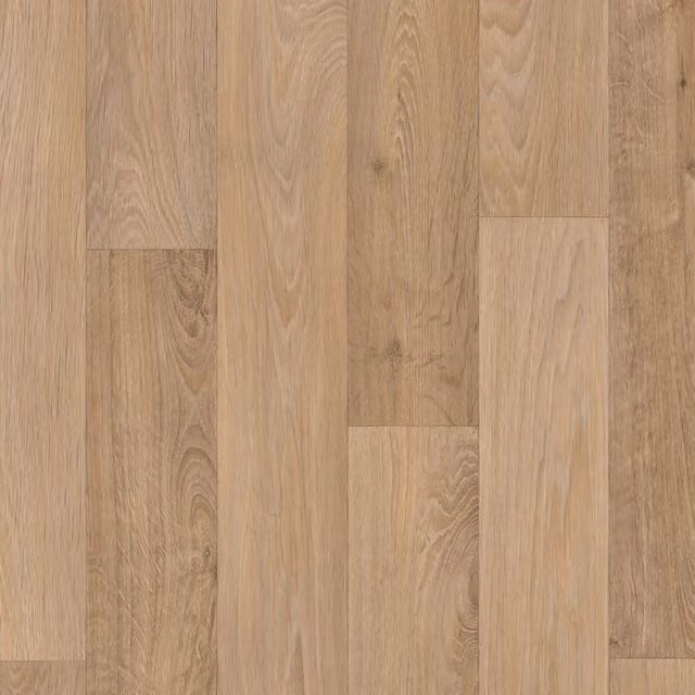 Camargue Beige Wood Effect Cushion Backed Vinyl Flooring Sheet, W: 300 cm, L: 500 cm