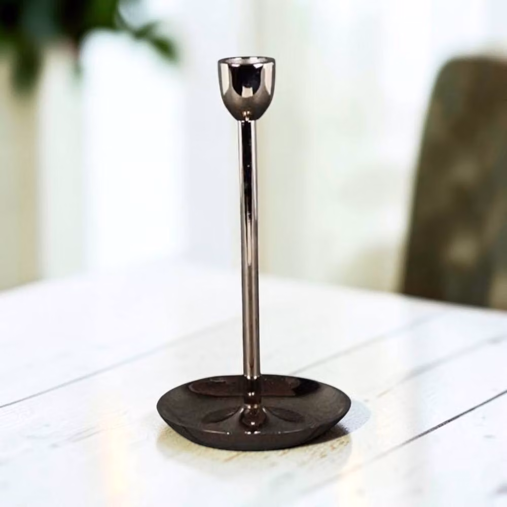 Minimalist Grey Metal Four Taper Candle Holder, Height: 21 cm – 2