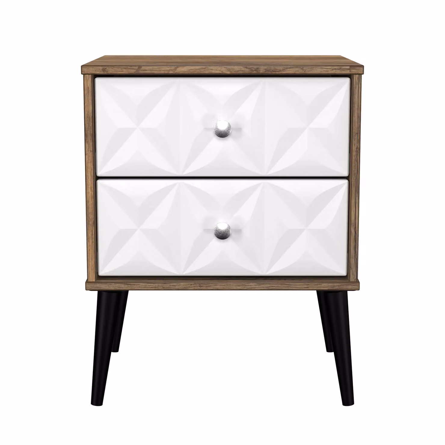 2 U Toledo 2 Drawer Bedside Cabinet in Dark Brown – 2