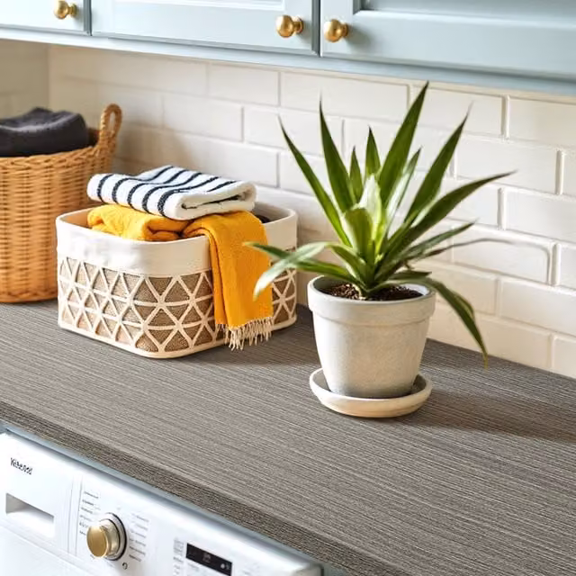 Livingandhome Grey Wood Effect Self Adhesive Vinyl Wallpaper Roll