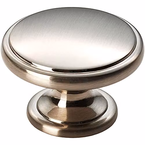 Loops Brushed Silver Ring Domed Cupboard Door Knob – 1