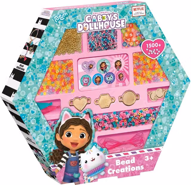 Totum Gabby's Dollhouse Bead Creations Set in Pink and Multicolour