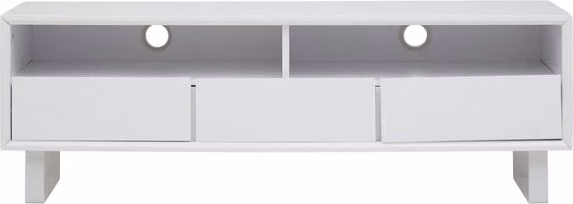 Orsina Contemporary White High Gloss Media Cabinet W/D/H: 151 x 45 x 50 cm