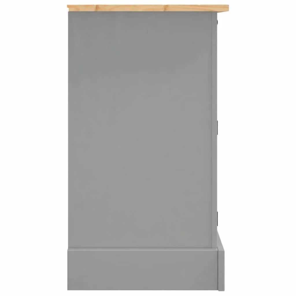 Berkfield Home Corona Sideboard in Grey Solid Mexican Pine, W/D/H: 112 x 43 x 78 cm – 3
