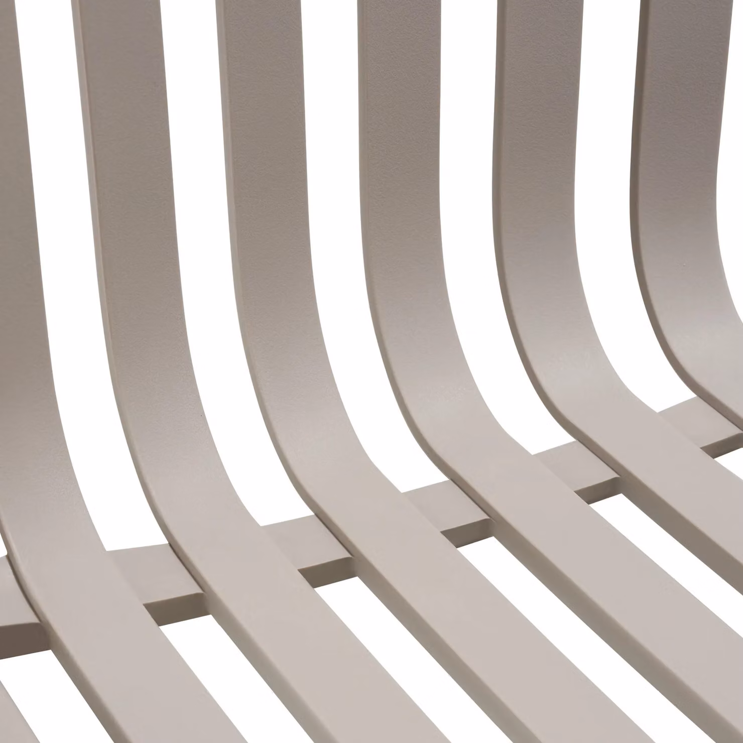 tectake Set of 2 Modern Slatted Garden Chairs in Beige Plastic – 5