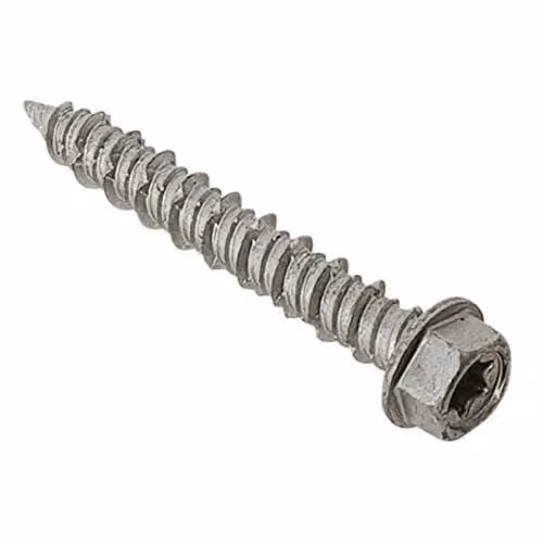 Forgefix Techfast Silver Concrete Masonry Screws with Torx Compatibility, Box of 100, 6.3 x 45 mm