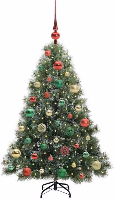 Berkfield Home Realistic Artificial Christmas Tree with 150 Warm White LEDs, Green, Height: 120 cm