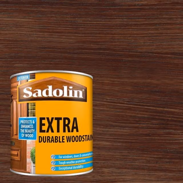 Sadolin Extra Durable Water Repellent Woodstain in Dark Palisander Brown, 5 l