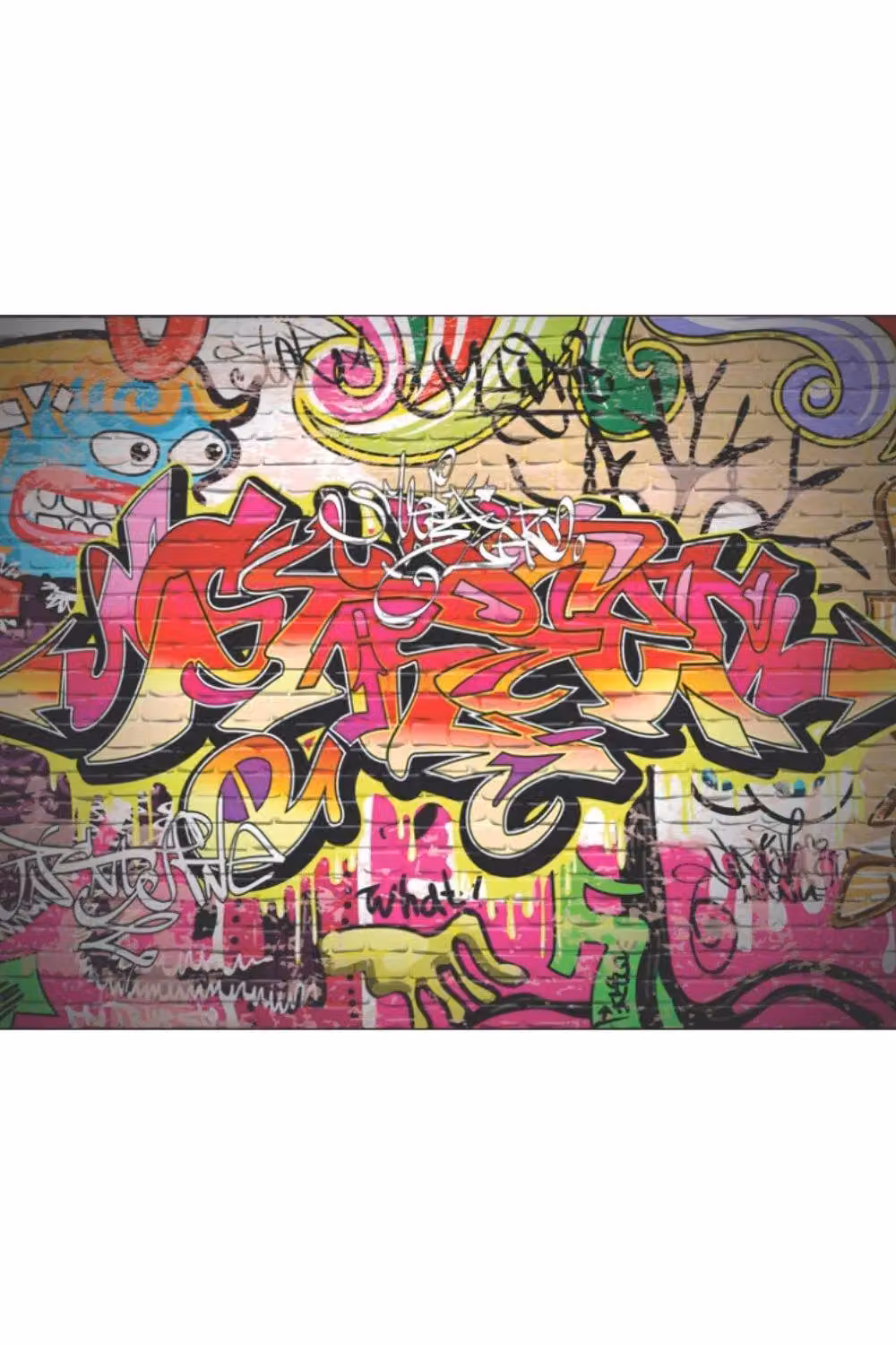 Origin Murals City Graffiti Abstract Wall Mural, Multicolour, W: 300 cm, H: 240 cm – 2