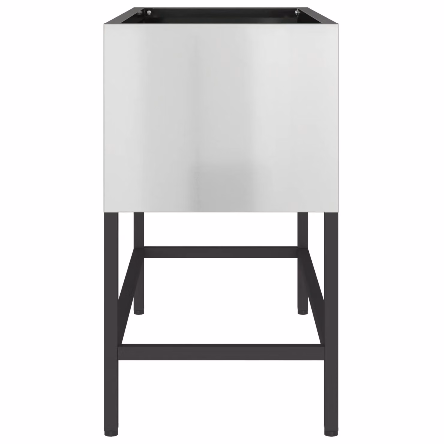 Berkfield Home Raised Garden Planter in Silver Galvanised Steel, W: 60 cm, D: 26 cm, H: 45 cm – 4
