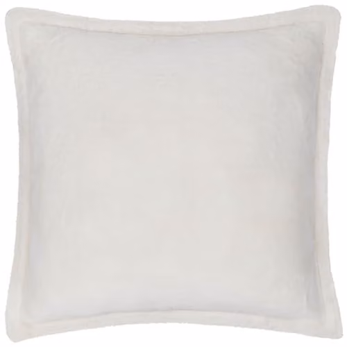 Riva Home Kallu Faux Fur Square Decorative Cushion in Beige/White, W/D/H: 45 x 45 x 45 cm – 1