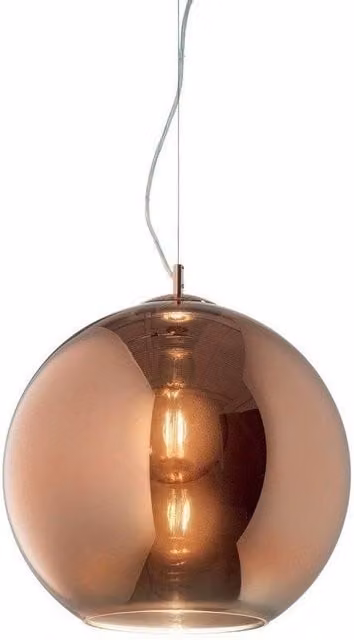 Netlighting Nemo Dome Ceiling Pendant Lamp in Copper with Glass Details and E27 Socket