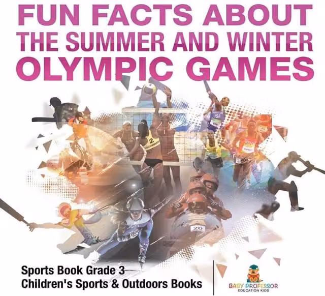 Baby Professor Fun Facts about the Summer and Winter Olympic Games Sports Book in White and Multicolour