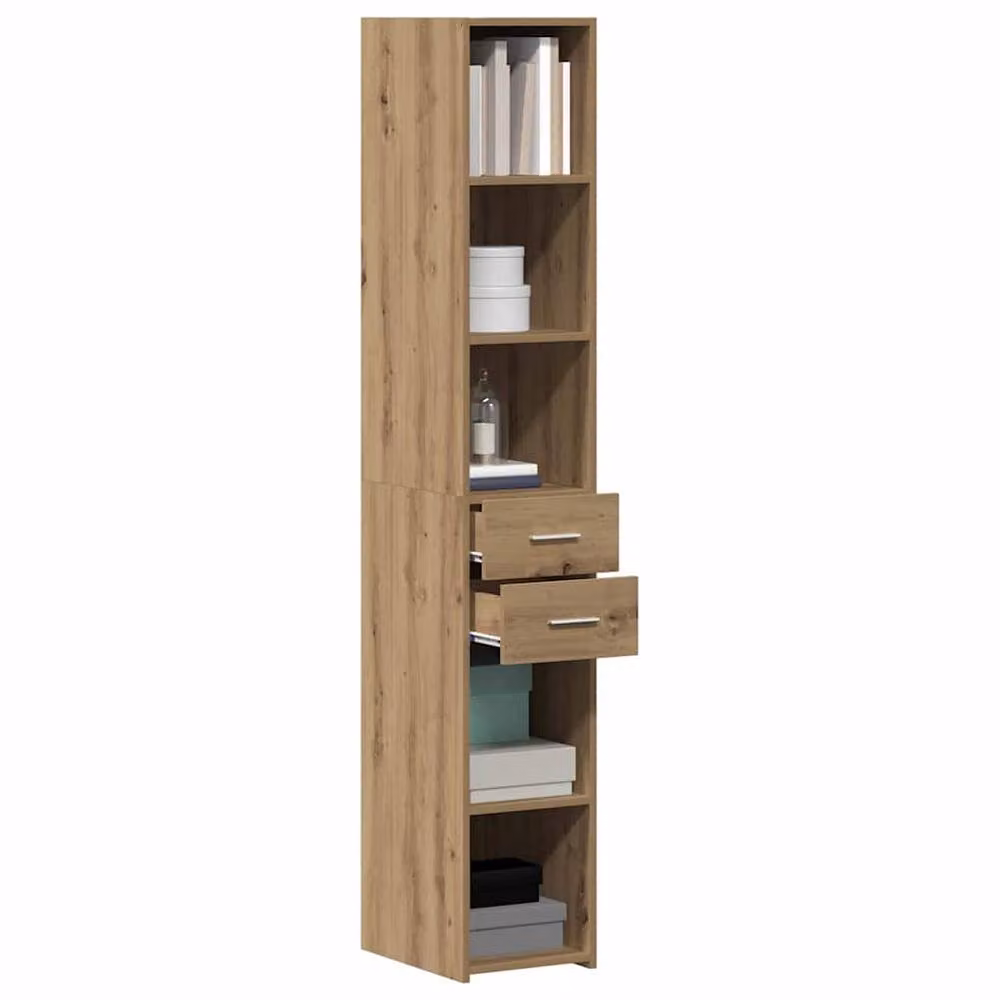 Berkfield Home Artisan Oak Highboard in Brown, W/D/H: 30 x 42.5 x 185 cm – 2