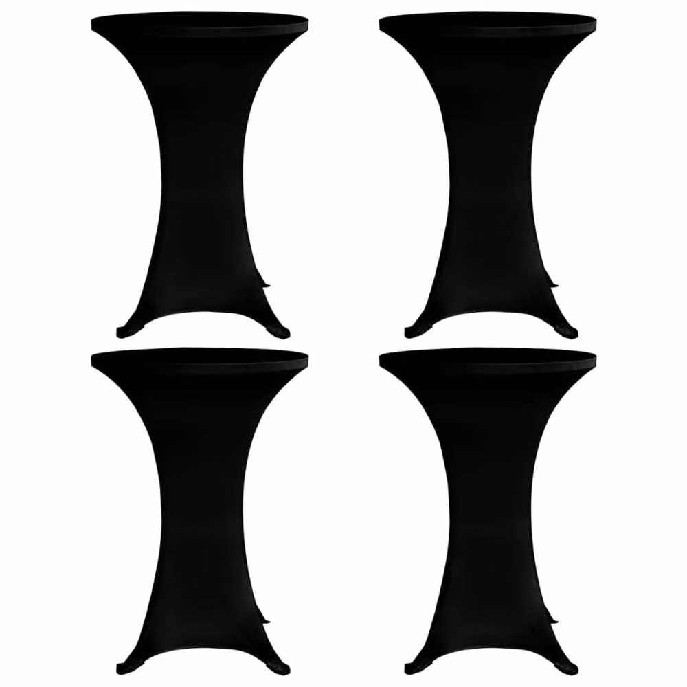 Berkfield Home Black Stretch Standing Table Covers, 4 Pack, 60 cm – 2