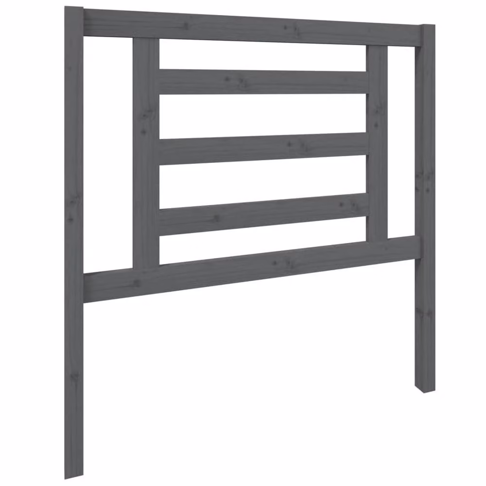 Berkfield Home Beautiful Bed Headboard in Grey Solid Pine Wood, W/D/H: 96 x 4 x 100 cm – 3