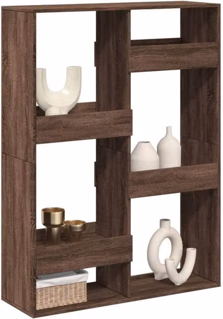 Berkfield Home Brown Oak Room Divider, W/D/H: 100 x 33 x 135 cm