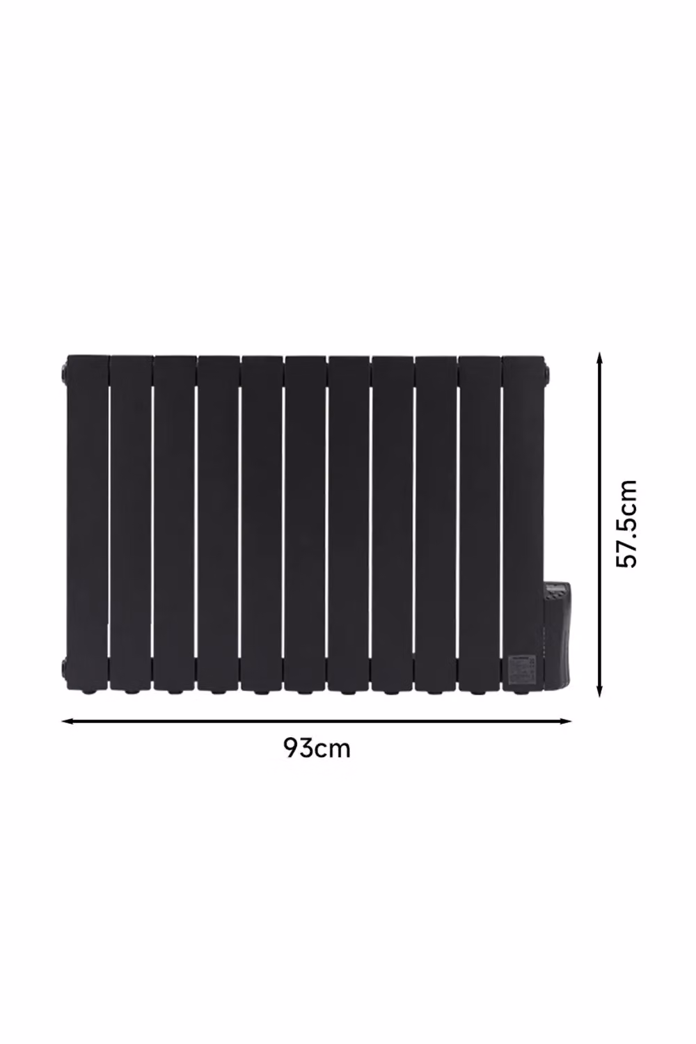 Living and Home 1800W Pianoforte Wall Mounted Heating Radiator with LED Screen and Timer, Black – 5