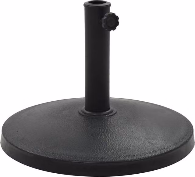 Berkfield Home Round Polyresin Parasol Base, Black, 10 kg – 1
