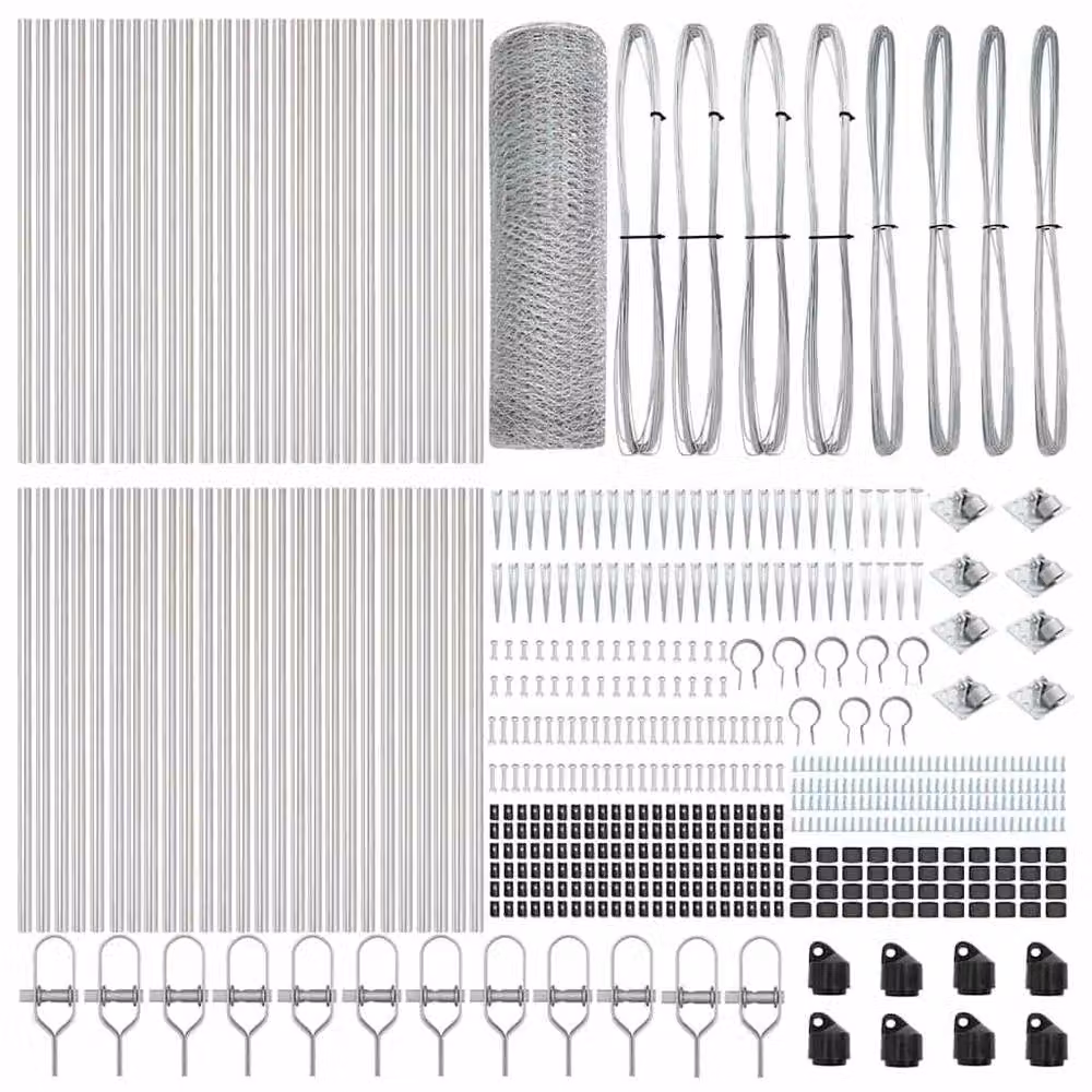 Berkfield Home Hexagon Fence in Silver Galvanised Steel, W: 0.6 m, L: 100 m – 2