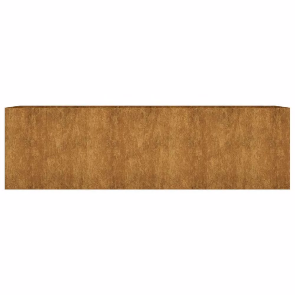 Berkfield Home Garden Corten Steel Raised Bed in Brown, W/D/H: 280 x 80 x 80 cm – 2